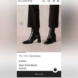 ALOHAS West Total Black Boots